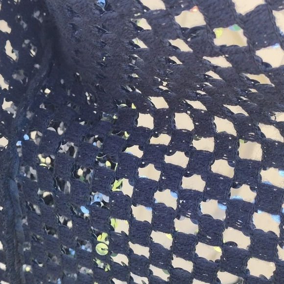 Vintage Three Flags California Sequin Jacket Size 6 Open Front Cardigan - Picture 8 of 12